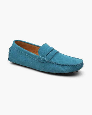 Gustaaf Wildleder Mokassin Loafer - Loafers - Ozeanblau - Müller Mode