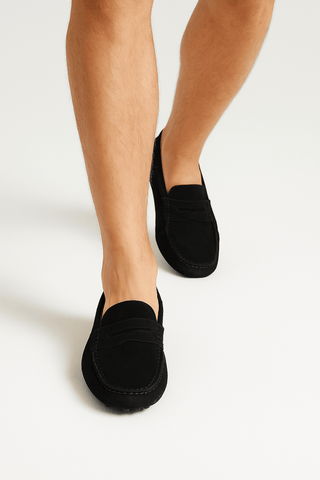 Gustaaf Wildleder Mokassin Loafer - Loafers - Schwarz - Müller Mode