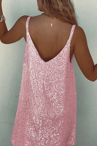 Gwyneth - Clubkleid - Funkelnder Pailletten - Stil - Kleider - Hellrosa - Müller Mode