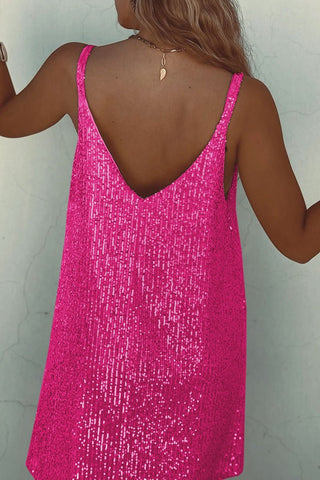 Gwyneth - Clubkleid - Funkelnder Pailletten - Stil - Kleider - Rot - Müller Mode