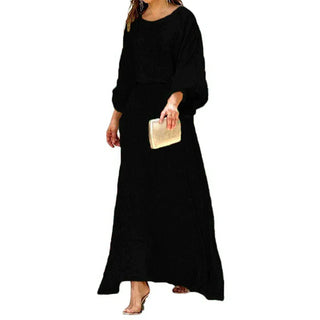 Hanna - Wirbelmuster - Maxikleid - Kleider - Schwarz - Müller Mode