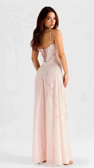 Hannah - Maxikleid - Spitzenrücken - Kleider - Weiß - Müller Mode