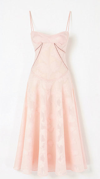 Hannah - Maxikleid - Spitzenrücken - Kleider - Rosa - Müller Mode