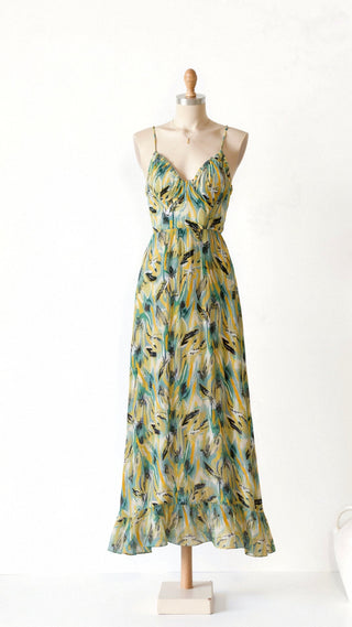 Hanne - Ärmelloses Kleid mit Blumendruck - Frühlingsmode - Kleider - Türkis - Müller Mode