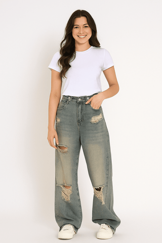 Helga Weitbein - Jeanshose Ripped - Jeans - Blau - Müller Mode