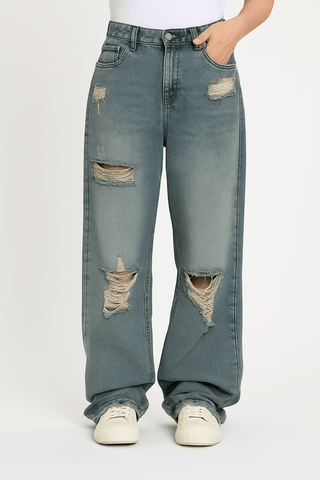 Helga Weitbein - Jeanshose Ripped - Jeans - Blau - Müller Mode