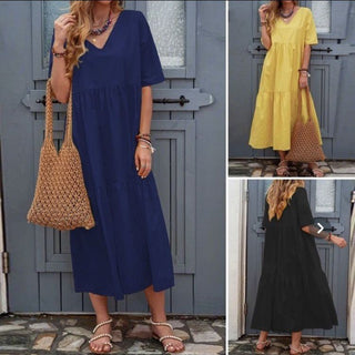 Henriette Lockeres Midikleid - Kleider - Blau - Müller Mode