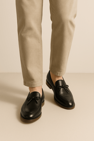 Hunter Lederloafer mit Schleife - Loafers - Schwarz - Müller Mode