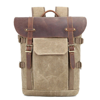Huxley - Vintage - Kameratasche - Robustes Batik - Canvas - Rucksäcke - Khaki - Müller Mode