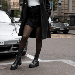 Ida - Gefütterte Strumpfhose für Frauen - Leggings - Hellgrau - Müller Mode