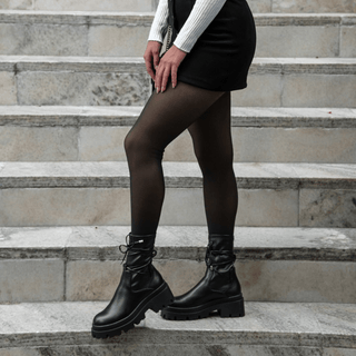Ida - Gefütterte Strumpfhose für Frauen - Leggings - Hellgrau - Müller Mode