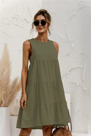 Ilka - Sommerkleid - Lässig knielang - Kleider - Grün - Müller Mode
