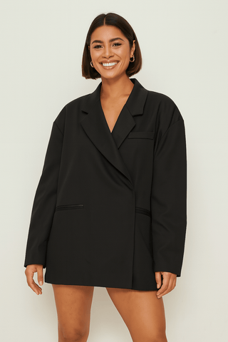 Ina Oversize - Blazer ohne Knöpfe - Blazers - Schwarz - Müller Mode