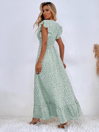 Isabella - A - Linien - Kleid - Puffärmel - Kleider - Grün - Müller Mode