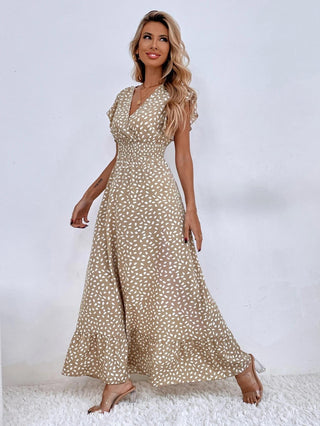Isabella - A - Linien - Kleid - Puffärmel - Kleider - Hellbraun - Müller Mode