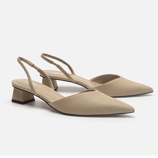 Izara - Spitz zulaufende Absätze - Slingback Stil - Pumps - Beige - Müller Mode