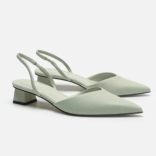 Izara - Spitz zulaufende Absätze - Slingback Stil - Pumps - Grün - Müller Mode