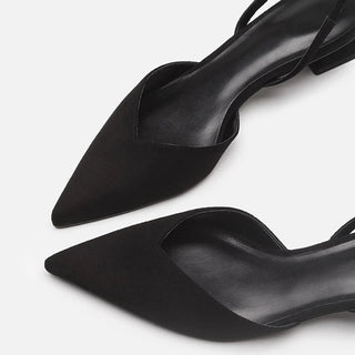 Izara - Spitz zulaufende Absätze - Slingback Stil - Pumps - Schwarz - Müller Mode