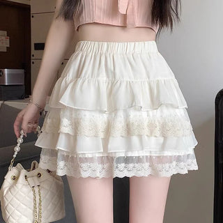 Jacqueline Minirock mit Volants - Rock - Beige - Müller Mode