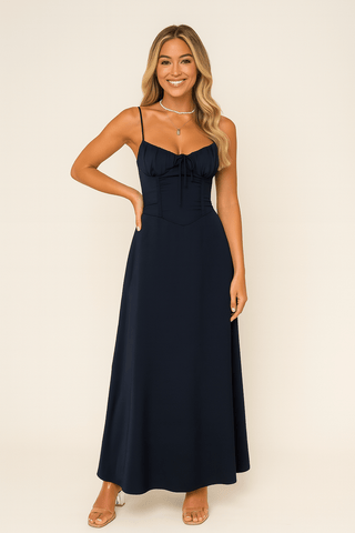Jasmijn Maxikleid mit Spaghettiträgern - Kleider - Gelb - Müller Mode
