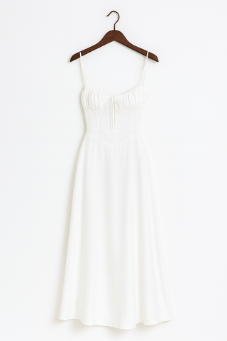 Jasmijn Maxikleid mit Spaghettiträgern - Kleider - Weiß - Müller Mode