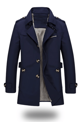 Jens Trenchcoat mit umgelegtem Kragen - Winterjacken - Blau - Müller Mode