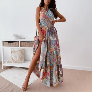 Jette - Halter - Maxikleid - Rückenfrei - Kleider - Rot - Müller Mode