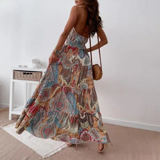 Jette - Halter - Maxikleid - Rückenfrei - Kleider - Rot - Müller Mode