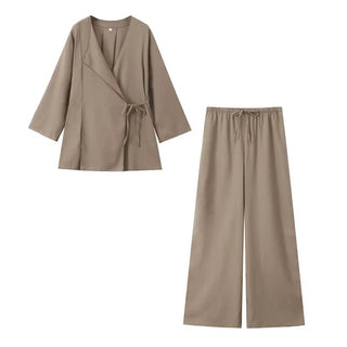 Jezebel - Lässiges Set - Lockere Passform - Sets - Khaki Anzug - Müller Mode