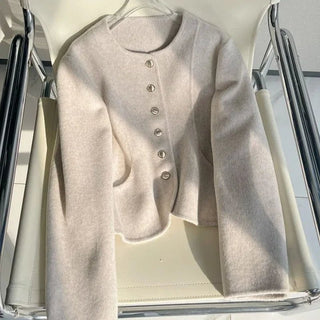 Joleena - Dicker Herbst - Blazer - Gekürzte Länge - Blazers - Beige - Müller Mode