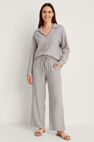 Joyce 2 - teiliges Set mit lockerer Bluse und Hose - Sets - Grau - Müller Mode