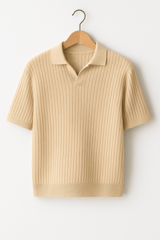 Jozef Strick - Poloshirt mit Kurzarm - Polos - Beige - Müller Mode