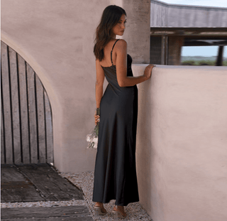 July - Schickes Maxikleid - Sommerkleid - Kleider - Schwarz - Müller Mode