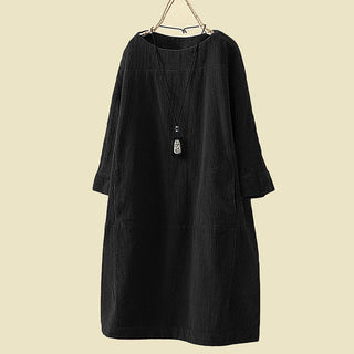 Kamilla - Cordkleid - Retrodesign - Kleider - Schwarz - Müller Mode