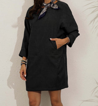 Kamilla - Cordkleid - Retrodesign - Kleider - Schwarz - Müller Mode