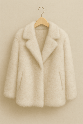 Katharina Kunstfelljacke Oversized - Leichte Jacken - Beige - Müller Mode