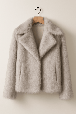 Katharina Kunstfelljacke Oversized - Leichte Jacken - Grau - Müller Mode
