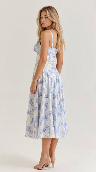 Kiana - Taillenkleid - Bustier - Design - Kleider - Blau - Müller Mode