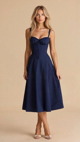 Kiana - Taillenkleid - Bustier - Design - Kleider - Marineblau - Müller Mode