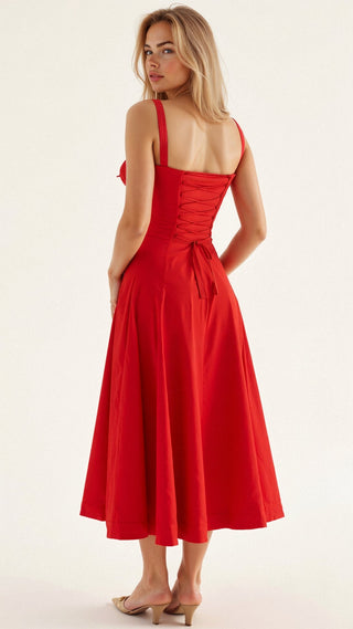 Kiana - Taillenkleid - Bustier - Design - Kleider - Rot - Müller Mode