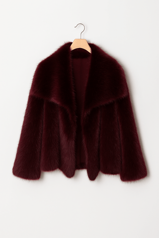 Klaudia Kunstfelljacke Oversized - Jacken - Burgund - Müller Mode