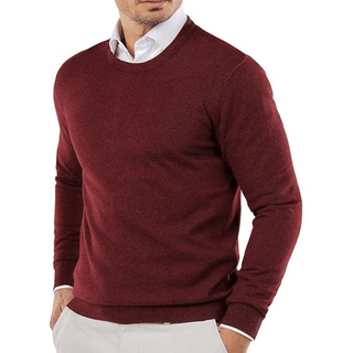 Kolby - Slim - Fit - Pullover - Moderner Minimalismus - Strickwaren - Rot - Müller Mode