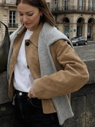 Kristabelle - Vintage Jacke - Herbst - Outfit - Leichte Jacken - Khaki - Müller Mode