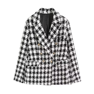 Krizzy - Tweed - Blazer - Zweireihiger Stil - Blazers - Grau - Müller Mode