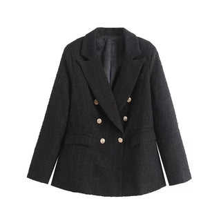 Krizzy - Tweed - Blazer - Zweireihiger Stil - Blazers - Schwarz - Müller Mode