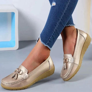 Lærke - Lederschuhe - Sandalen - Sandalen & Hausschuhe - Gold - Müller Mode
