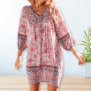 Laila - Boho Kleid - Sommerliche Eleganz - Kleider - Rosa - Müller Mode