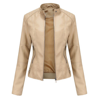 Laila - Lederjacke - Einzigartiges Design - Lederjacken - Beige - Müller Mode