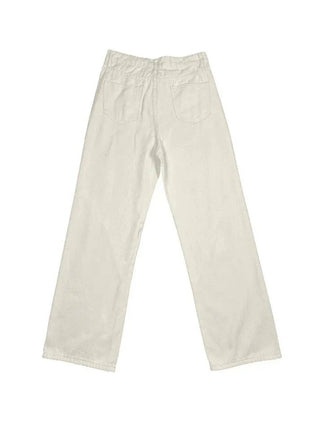 Lea - Marie - Baggy Jeans - Spleiß - Details - Jeans - Weiß - Müller Mode
