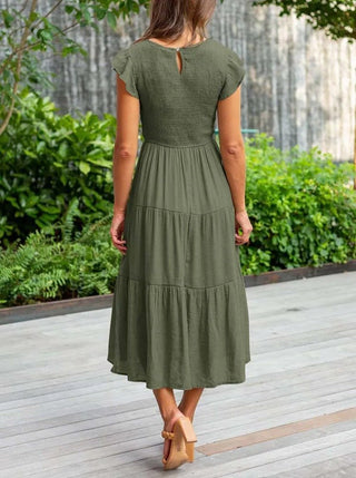 Leana - Kleid - Geraffte Büste - Kleider - Hellgrün - Müller Mode